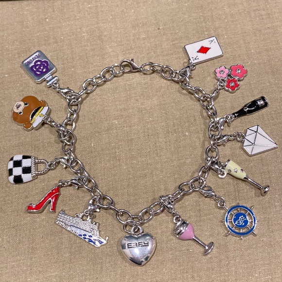 ❤️ NWOT - EFFY Engraved Heart Silvertone Open Chain Link Charm Bracelet - Picture 2 of 12